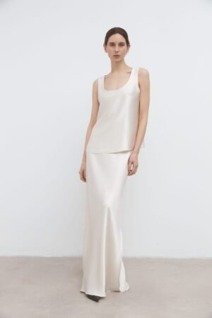 Satin maxi skirt
